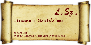 Lindwurm Szalóme névjegykártya